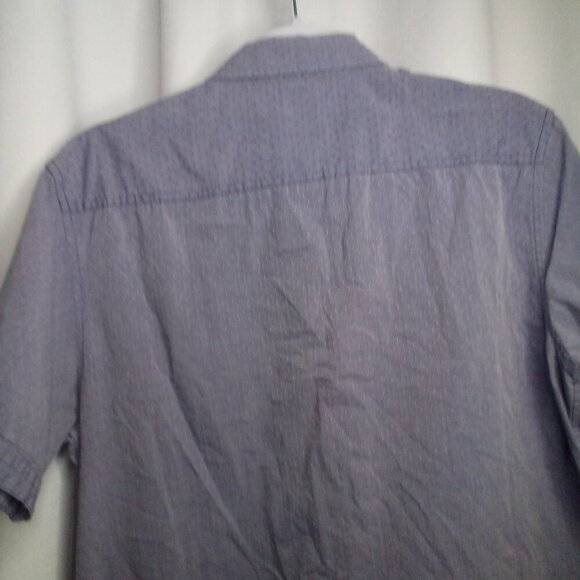 Marc Ecko Shirt M Men Short Sleeve Button Up Pockets Blue - Picture 3 of 14